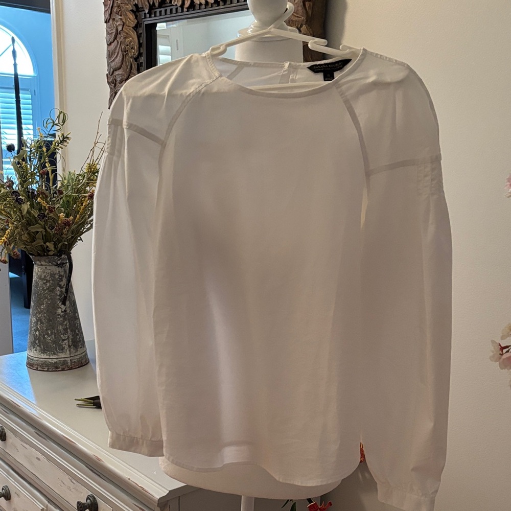 White Long-Sleeve Blouse - Classic Women's Top